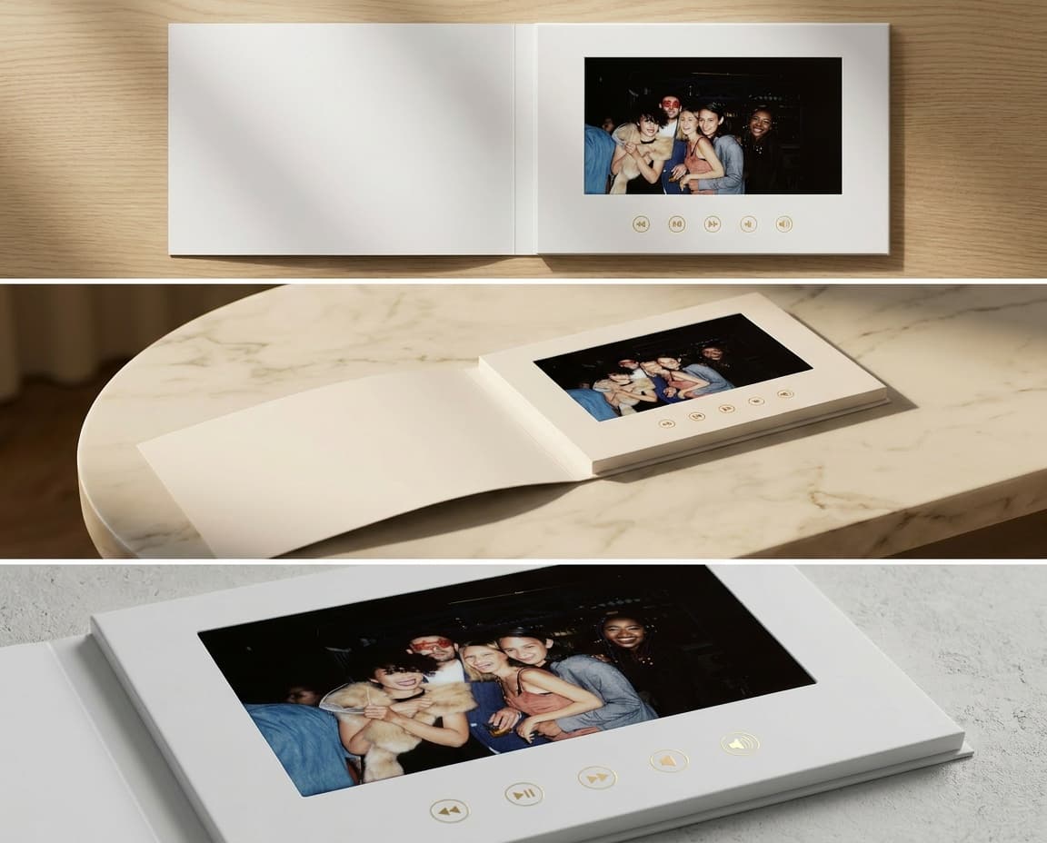 Videobook detail — keepsake presentation close-up